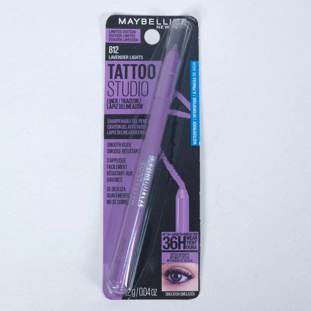 Maybelline Tattoo Studio Eyeliner 2-Pack Blue Disco & Lavender Lights Gel Pencil